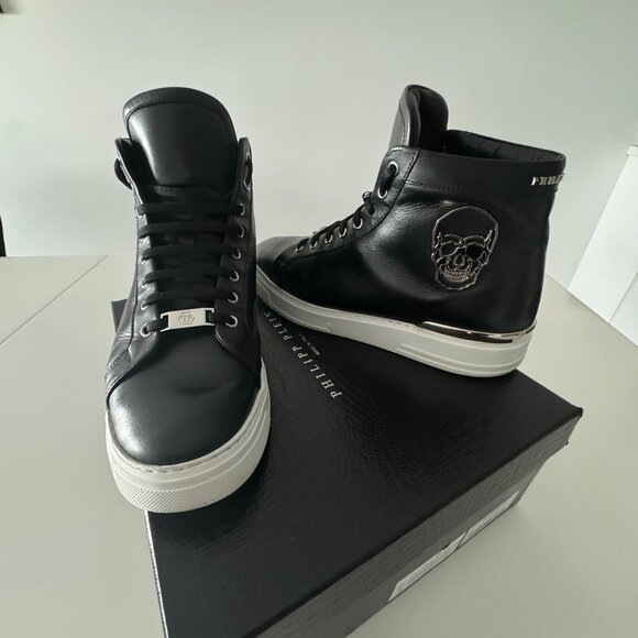 Philipp Plein Hi-Top Sneakers The $kull TM, Size 43 - Picture 4 of 17
